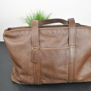 Coach Vtg XL Zip Travel Laptop Weekender Bag 9400